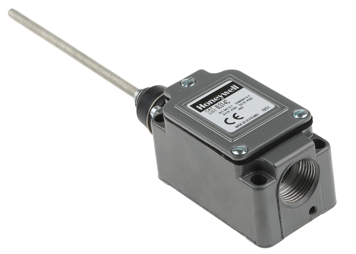 Honeywell LS Series Plunger Limit Switch, NO/NC, IP67, SPDT, Die Cast Zinc Housing, 480V ac Max, 10A Max