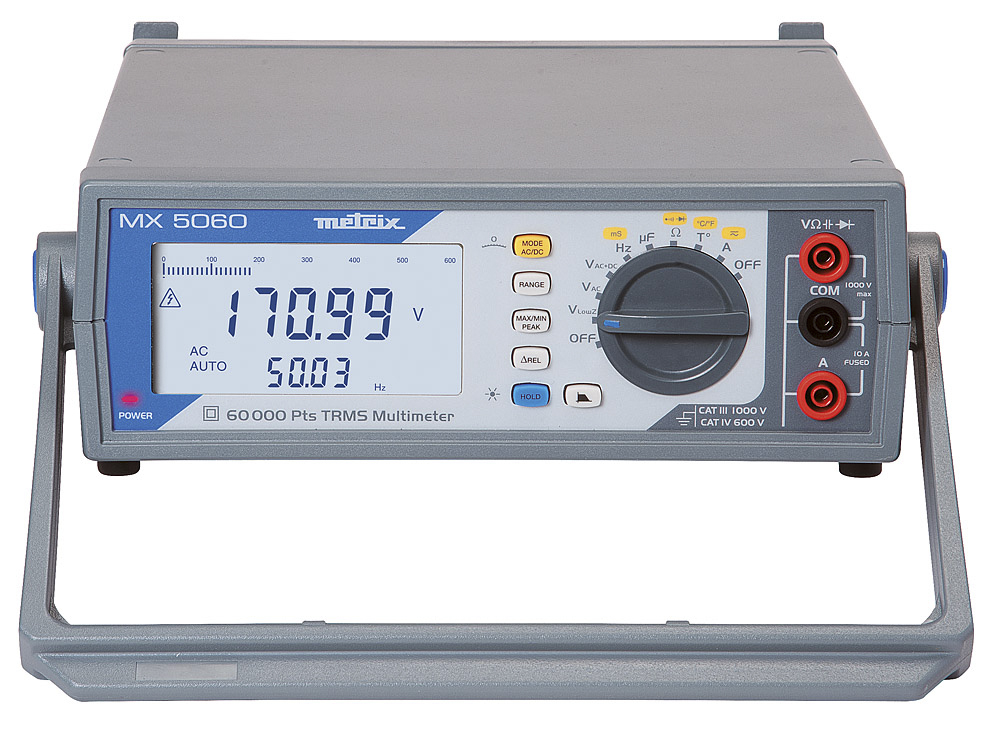 Metrix MX 5060 Bench Digital Multimeter, True RMS, 10A ac Max, 10A dc Max, 1000V ac Max