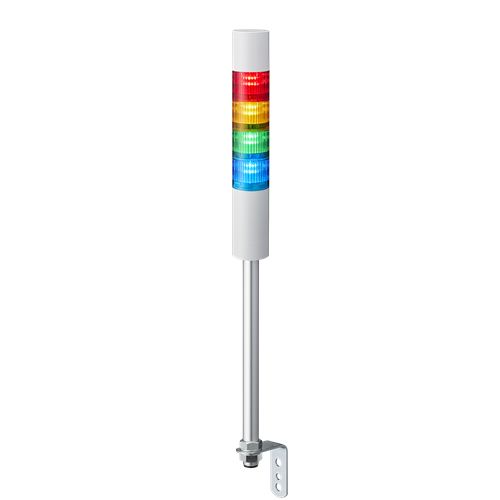 Patlite LR5 Series Red/Green/Amber/Blue Buzzer Signal Tower, 4 Lights, 24 V dc, Pole Mount
