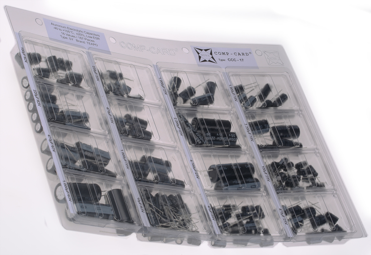 Nova, Through Hole Aluminium Capacitor Kit 167 pieces
