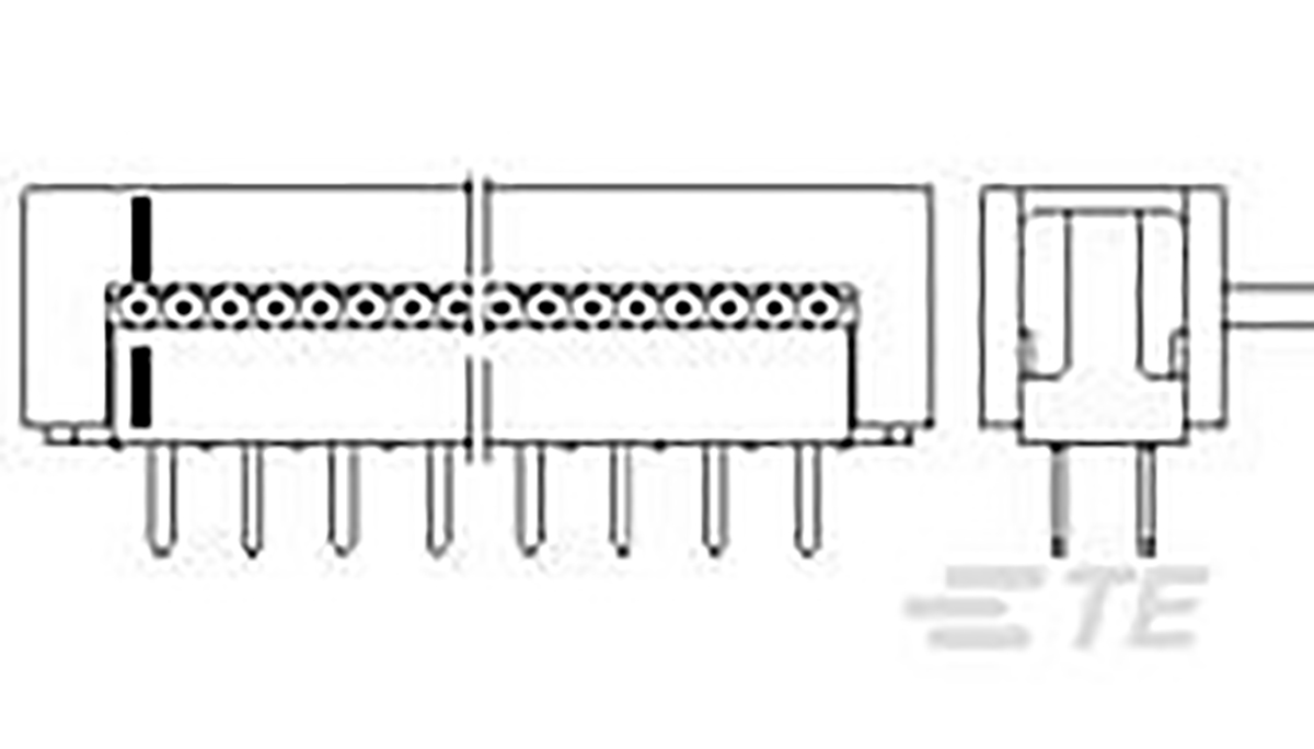TE Connectivity 16-Way IDC Connector Plug for  Through Hole Mount, 2-Row