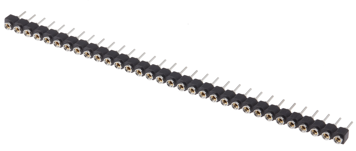 E-TEC SIB Series Straight Through Hole Mount PCB Socket, 32-Contact, 1-Row, 2.54mm Pitch, Solder Termination
