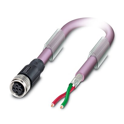 Phoenix Contact SAC Bus Cable, 2 Cores, 0.25 mm² 24 AWG, Screened, 2 m Polyurethane Sheath