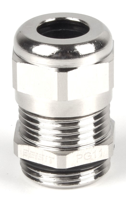 RS PRO Metallic Nickel Plated Brass Cable Gland, M20 Thread, 6mm min., 12mm max., IP68