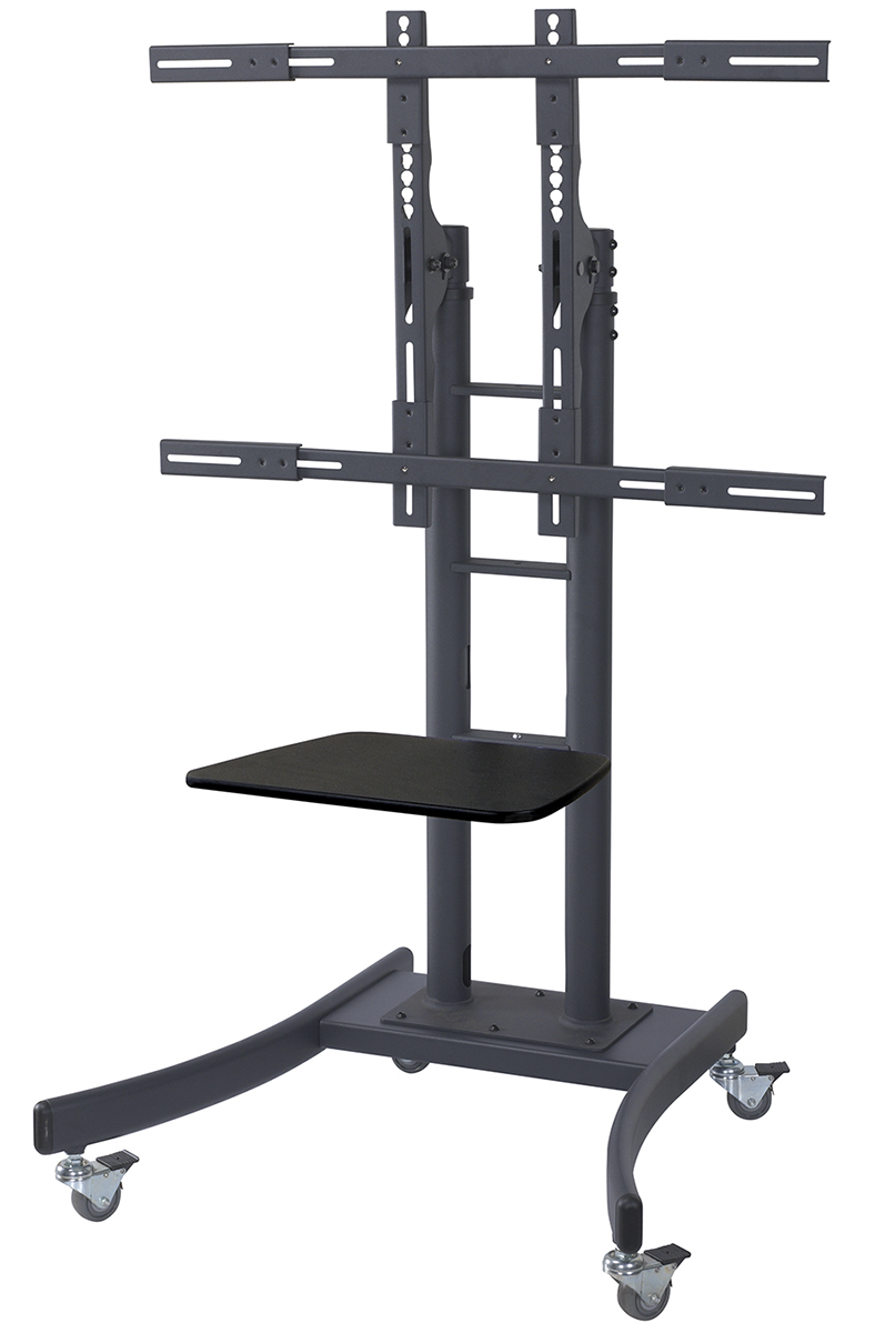 RS PRO Floor Mounting Portable TV Stand for 1 x Screen