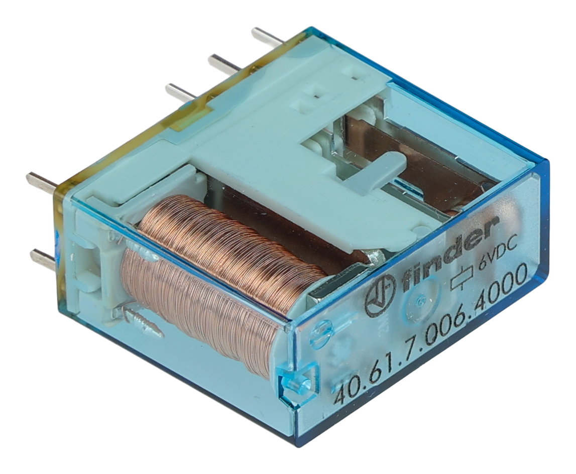 Finder PCB Mount Power Relay, 6V dc Coil, 16A Switching Current, SPDT