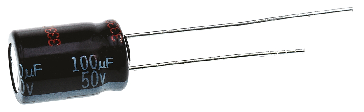 Panasonic 100μF Aluminium Electrolytic Capacitor 50V dc, Radial, Through Hole - EEUHD1H101