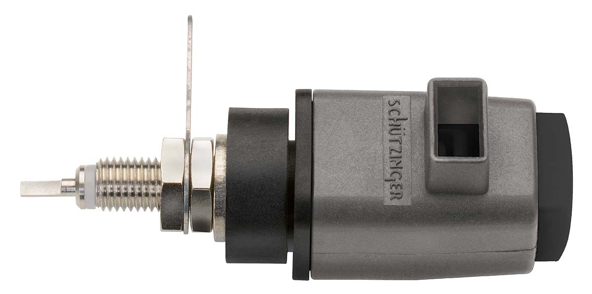 Schutzinger 10mm Black Terminal Post, 70V dc, 16A, M6 Thread