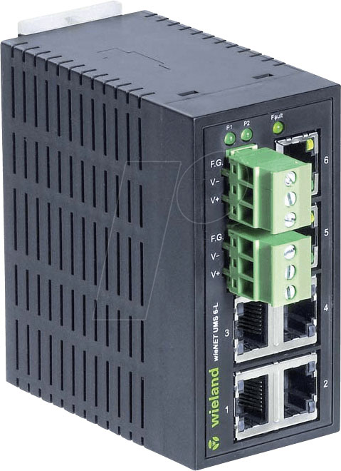 Wieland IP WIENET UMS 6-L, Unmanaged 6 Port Network Switch