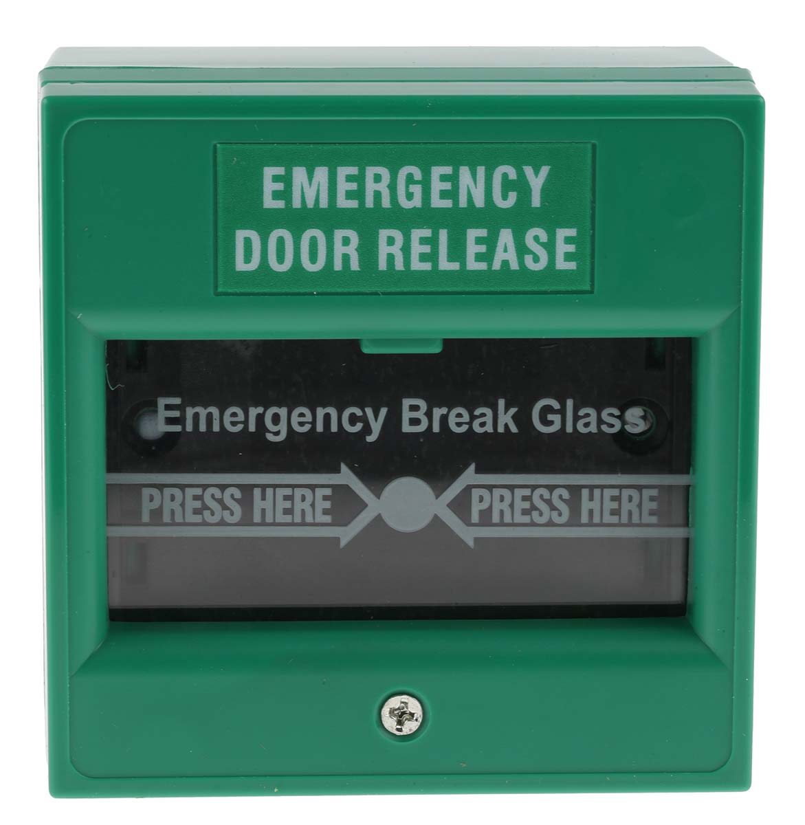 RS PRO Green Emergency exit unlocking box, Break Glass Operated, Indoor, Mains-Powered