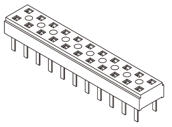 Samtec CLT Series Straight Through Hole Mount PCB Socket, 30-Contact, 2-Row, 2mm Pitch, Solder Termination