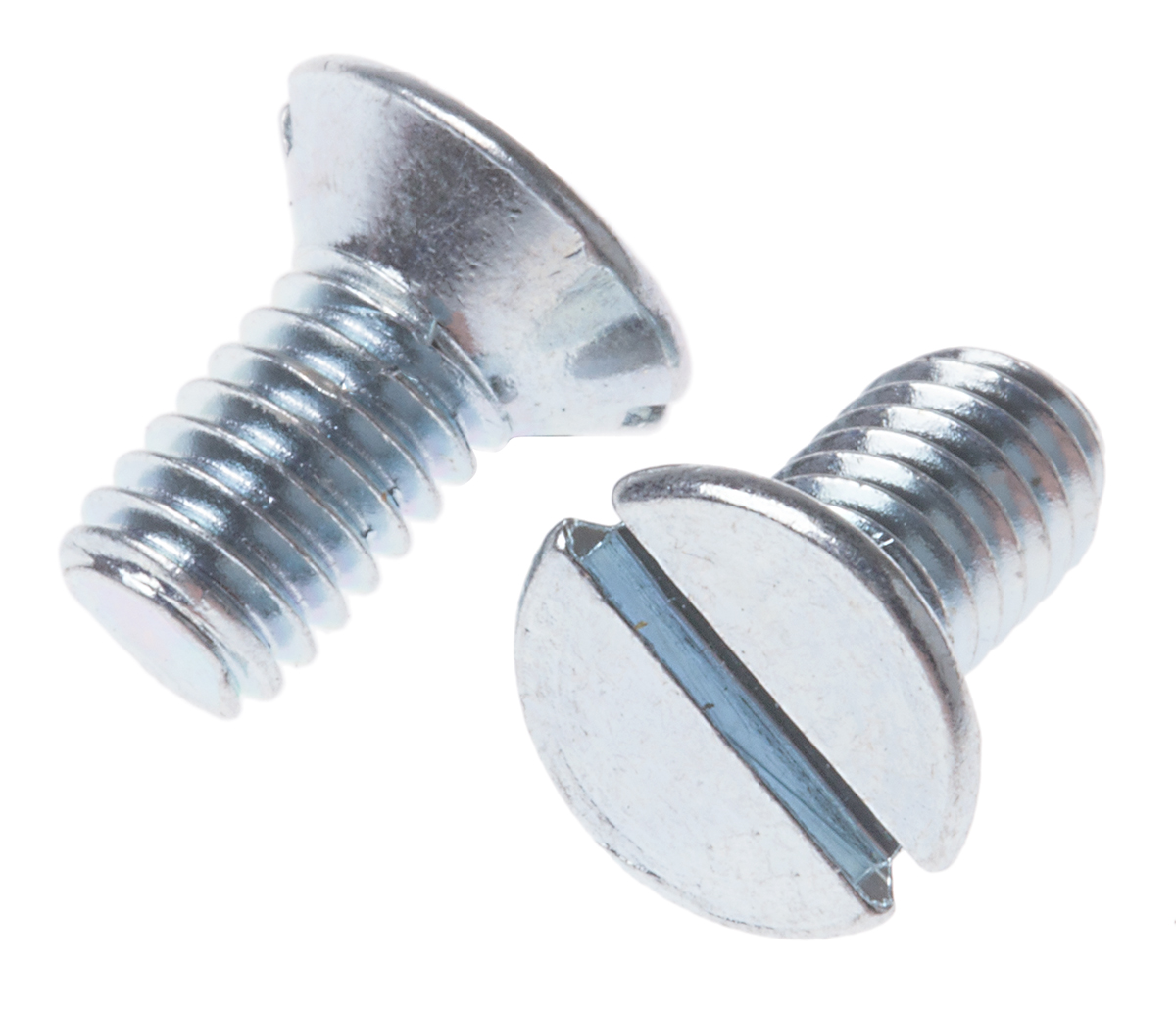 RS PRO Slot M4 Countersunk Steel Machine Screws DIN 963 x 8.0mm