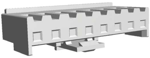 TE Connectivity, Economy Power Male Connector Housing, 3.96mm Pitch, 8 Way, 1 Row