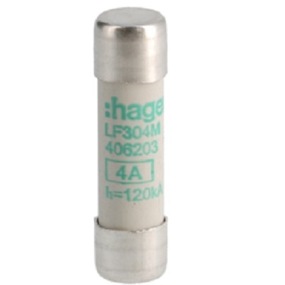 Hager 4A Cartridge Fuse, 10 x 38mm