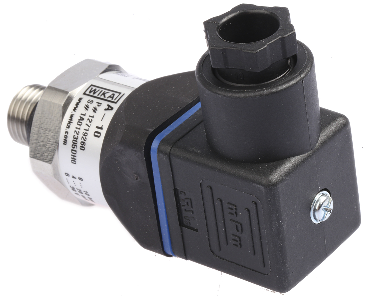WIKA A-10 Series Pressure Transmitter, 0bar Min, 10bar Max
