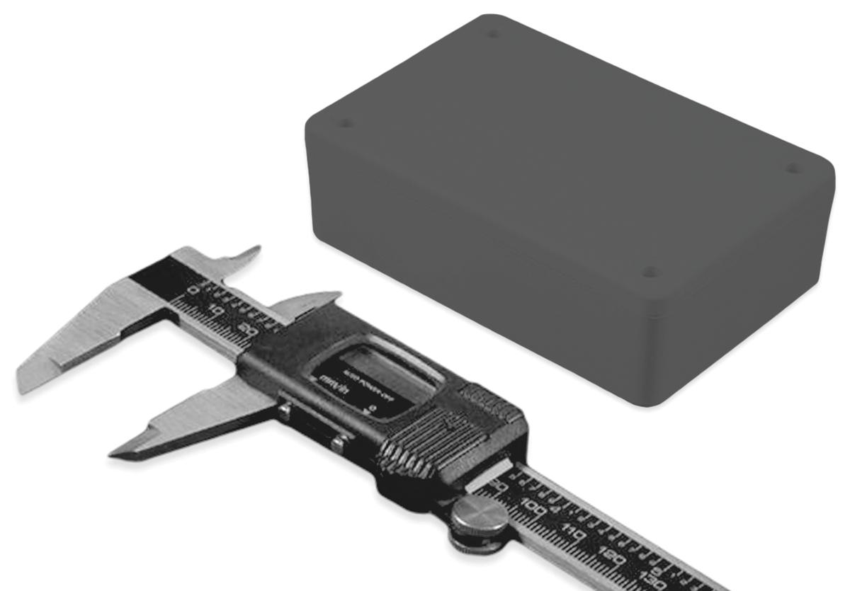 Hammond 1591 Series Black ABS Enclosure, IP54, Black Lid, 86.24 x 57.04 x 24.25mm