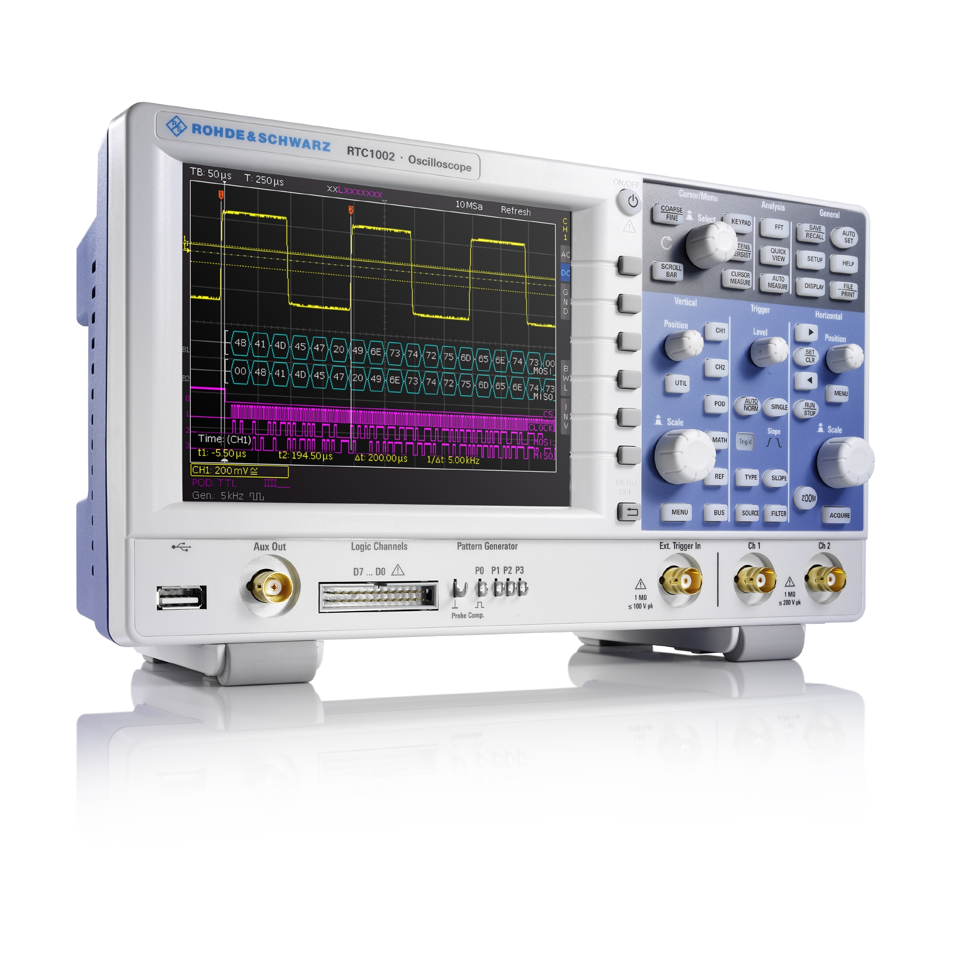 Rohde & Schwarz RTC1002 EDU RTC1000 Series, 50MHz Bench Oscilloscope, 2 Analogue Channels - RS Calibrated