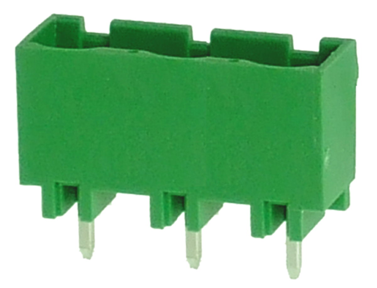 RS PRO, 7.62mm Pitch, 3 Way, , Pluggable Terminal Block, Header, Through Hole, Solder Termination