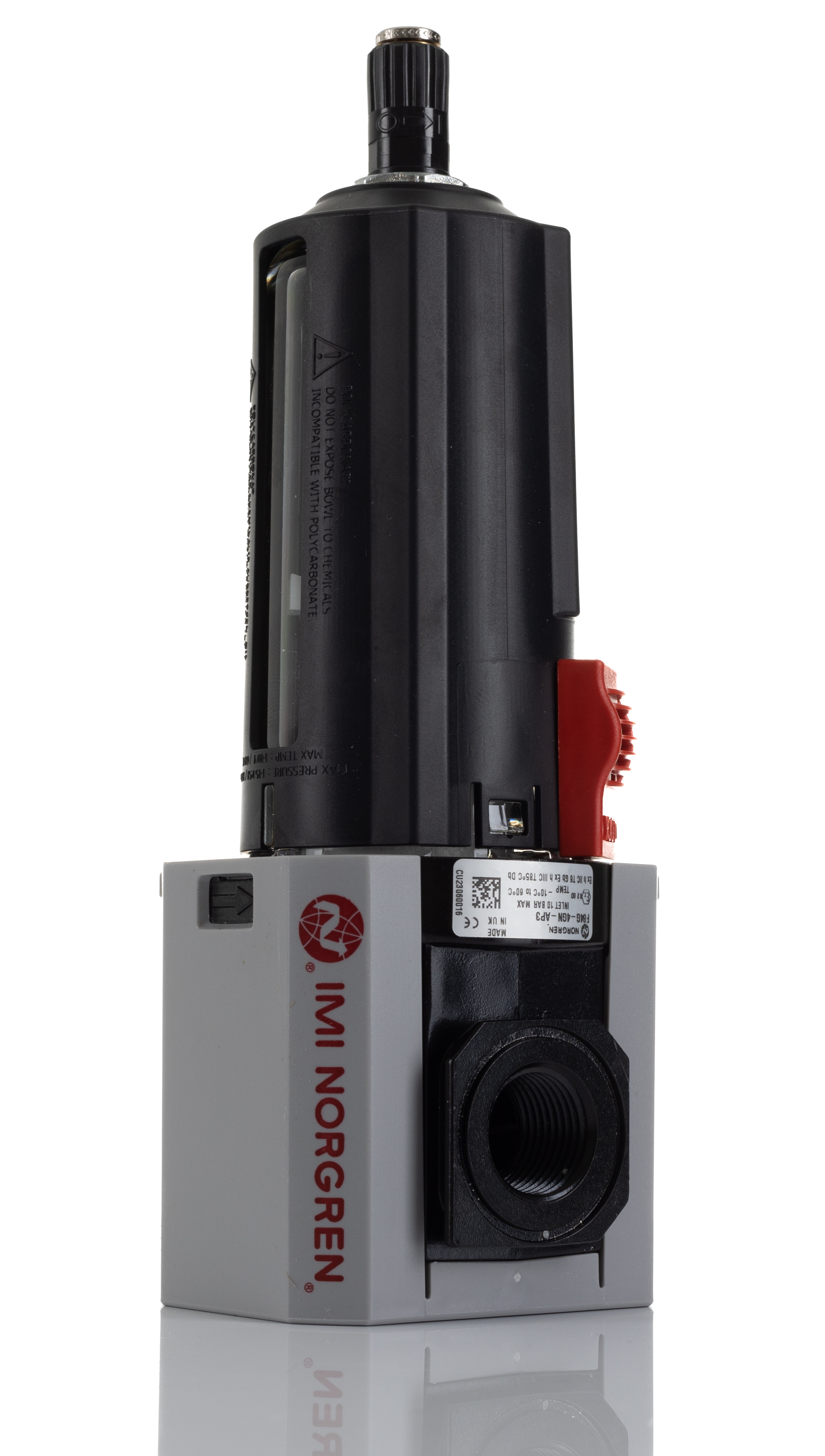 Norgren Excelon Plus series 40μm G 1/2 0.3bar to 10 bar Pneumatic Filter 4680L/min max with Automatic drain