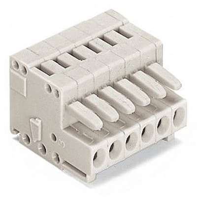 WAGO, 3.5mm Pitch, 734, 2 Way, , Pluggable Terminal Block, Feed Through Plug, Cable Mount, Cage Clamp Termination,