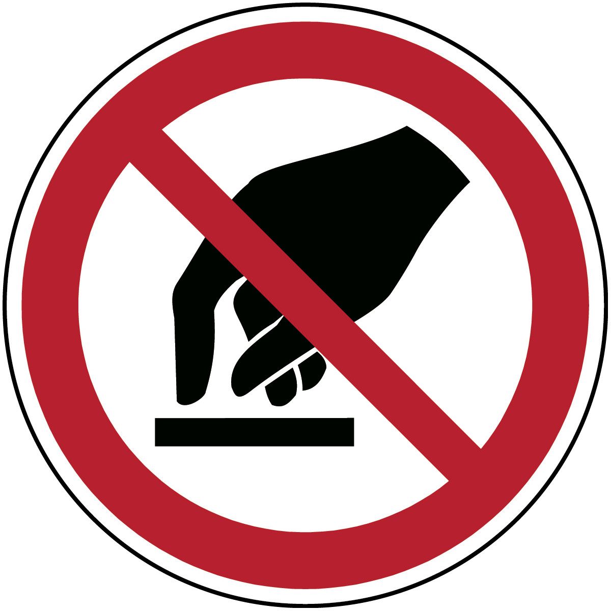 Laminated Polyester B-7541 Do Not Touch Prohibition Sign