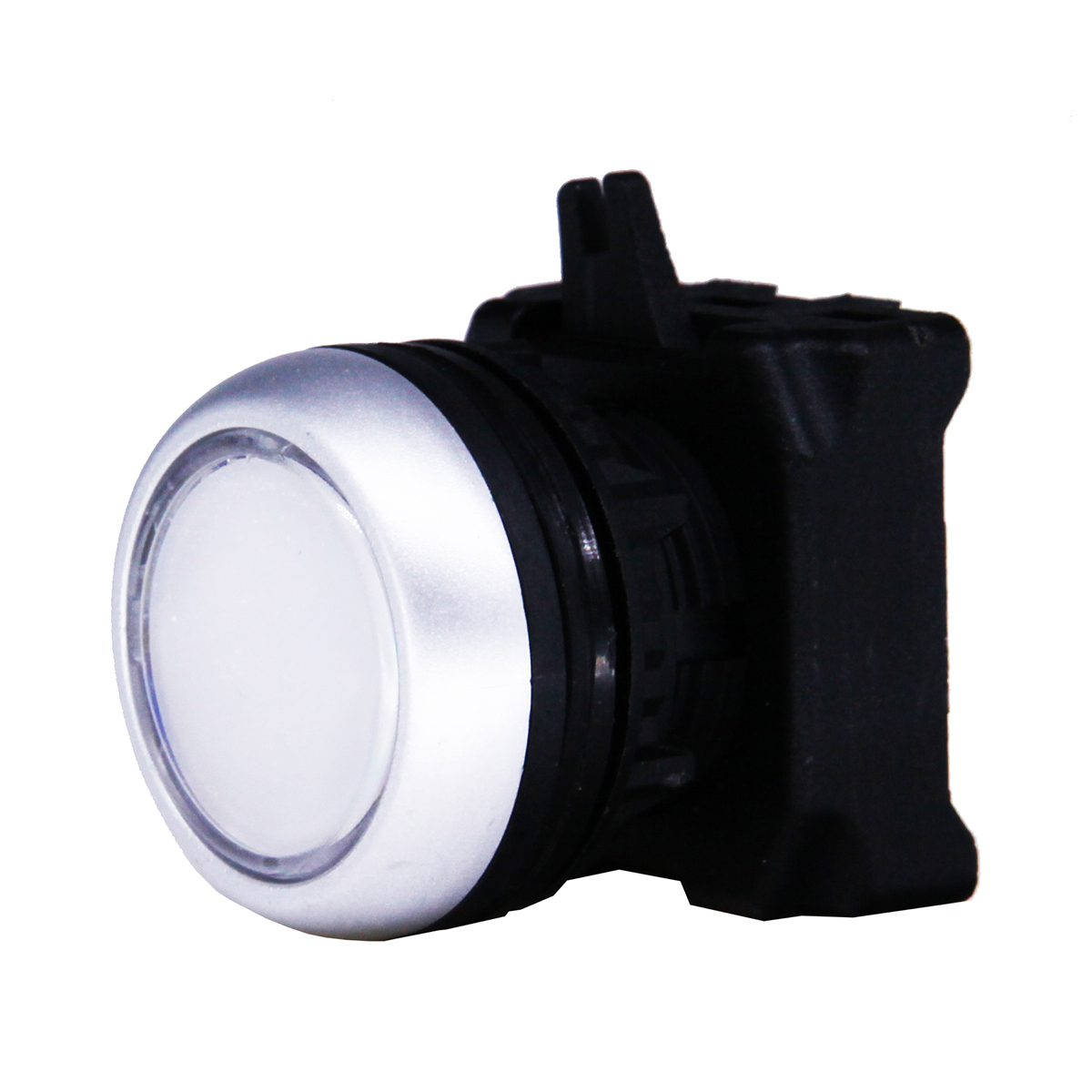 RS PRO White Illuminated Spring Return Push Button Head, 22mm Cutout, IP65