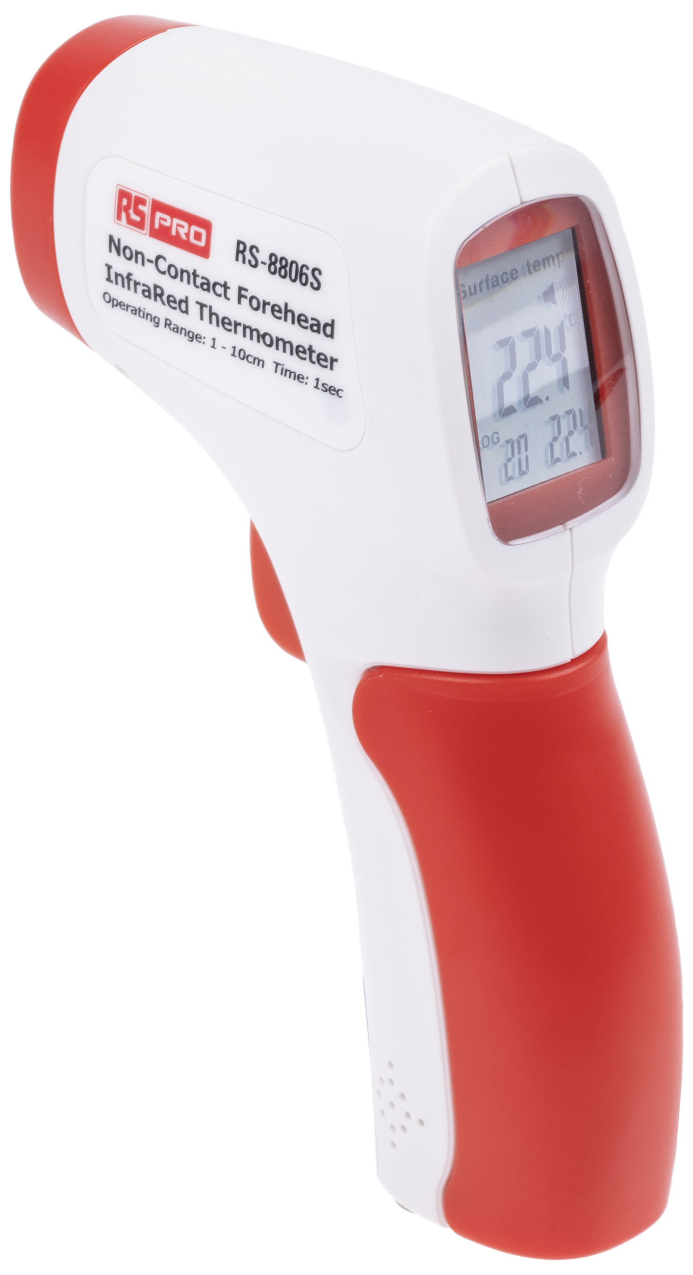 RS PRO RS-8806S Forehead Infrared Thermometer, 30 °C Min, 60 °C Max, ±0.3°C Accuracy, F, °C, Fahrenheit Measurements