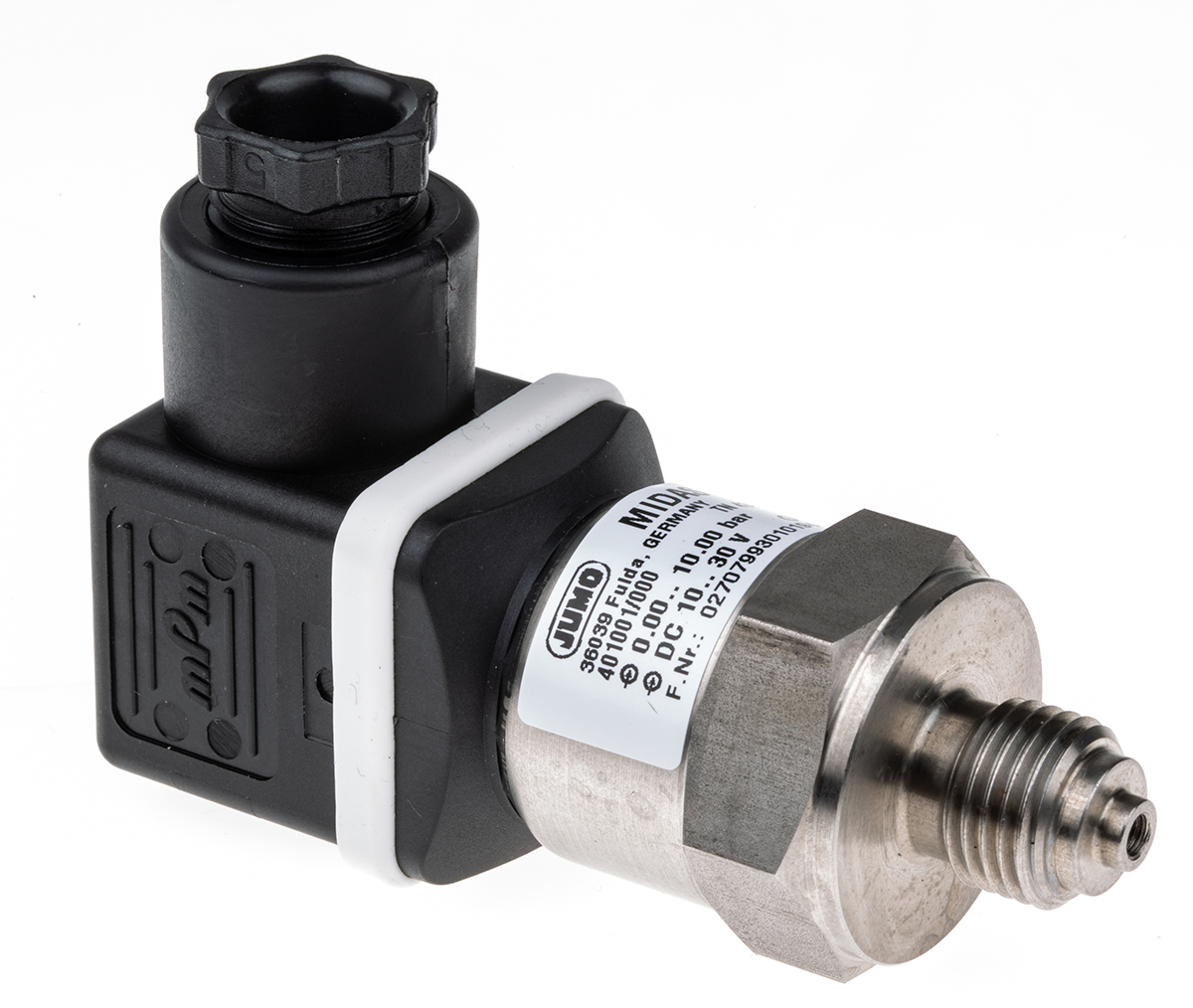 Jumo Pressure Sensor, 0bar Min, 10bar Max, Analogue Output, Gauge Reading