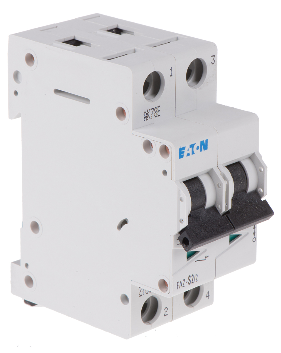 Eaton xEffect MCB, 2P, 2A Curve S, 230V AC, 60V DC, 10 kA Breaking Capacity