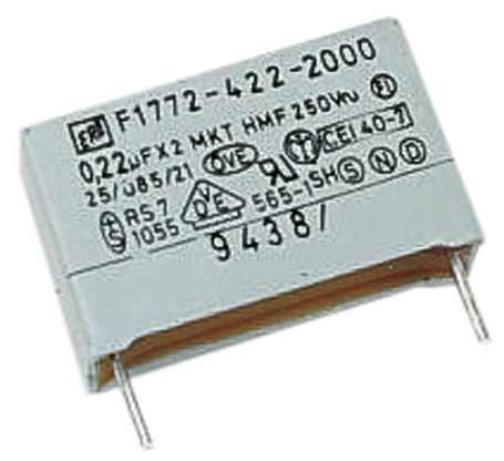 Vishay F1772 Polyester Film Capacitor, 310V ac, ±10%, 33nF, Through Hole