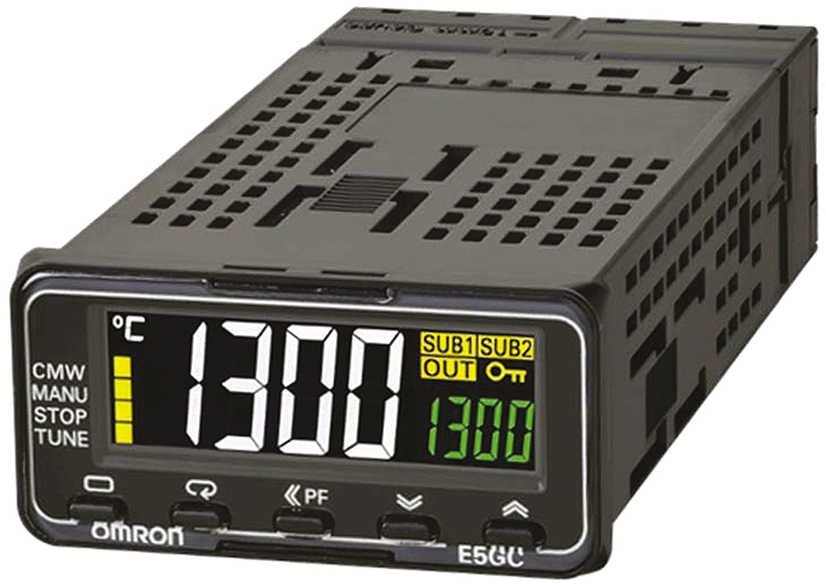 Omron E5GC Panel Mount PID Temperature Controller, 48 x 48mm, 1 Output Relay, 24 V ac/dc Supply Voltage ON/OFF, PID,