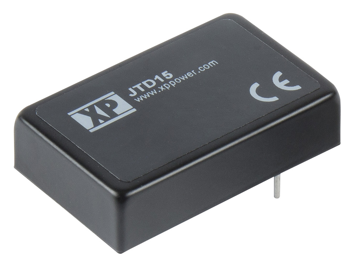 XP Power JTD15 DC-DC Converter, ±15V dc/ ±500mA Output, 9 → 36 V dc Input, 15W, Through Hole, +100°C Max Temp