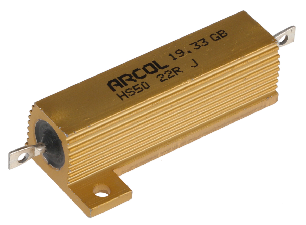 Arcol, 22Ω 50W Wire Wound Chassis Mount Resistor HS50 22R J ±5%