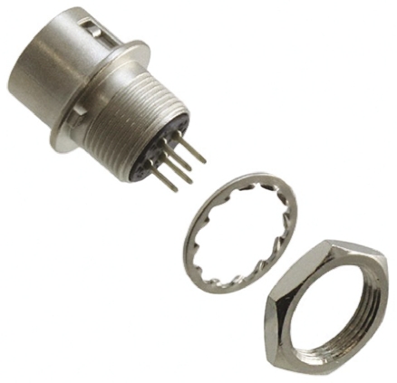 Hirose Circular Connector, 4 Contacts, Panel, Miniature Connector, Socket, Male, HR10 Series