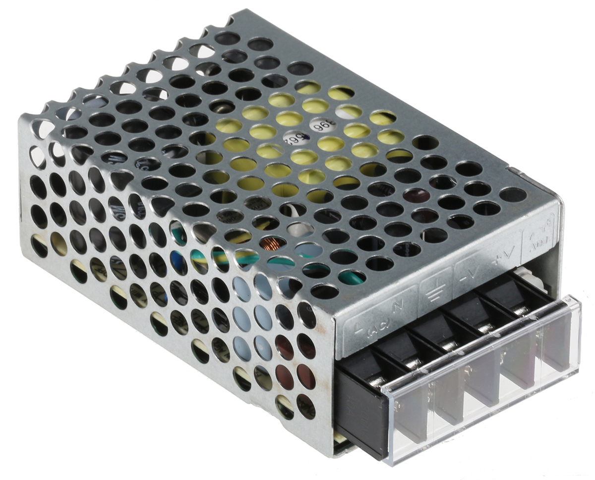 MEAN WELL Switching Power Supply, RS-25-5, 5V dc, 5A, 25W, 1 Output, 125 → 373 V dc, 88 → 264 V ac Input