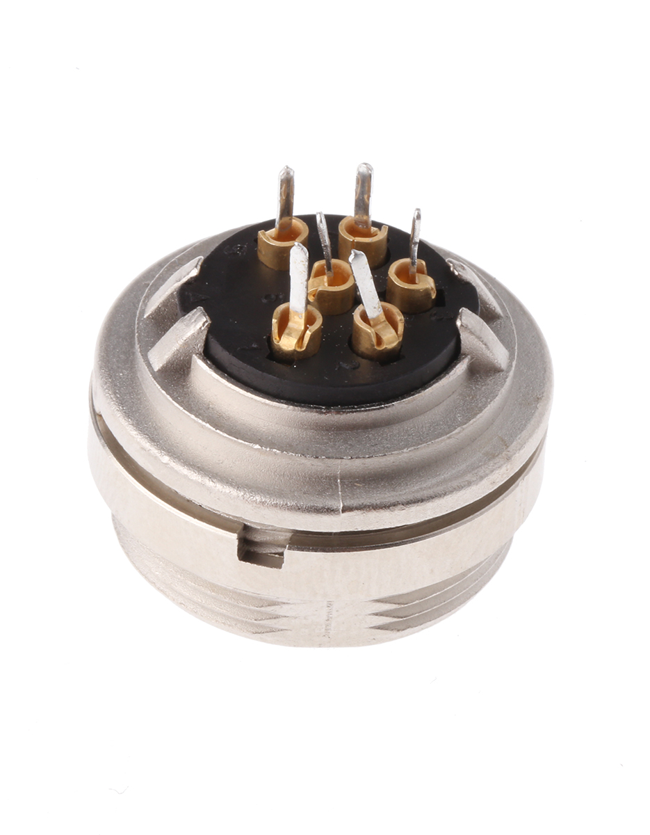 Lumberg, KGR 6 Pole M16 Din Socket, DIN EN 60529, 5A, 250 V ac IP40, Female, Panel Mount