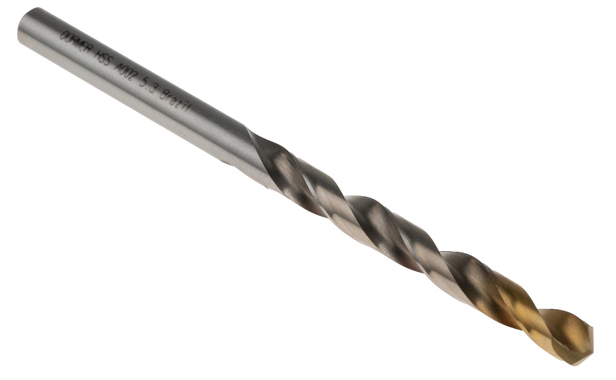 Dormer A002 Series HSS-TiN Twist Drill Bit, 5.3mm Diameter, 86 mm Overall