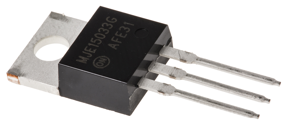 onsemi MJE15033G PNP Transistor, -8 A, -250 V, 3-Pin TO-220AB