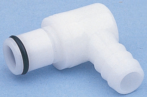Colder Products Hose Connector, Elbow Hose Tail Coupling 3/8in ID, 8.3 bar