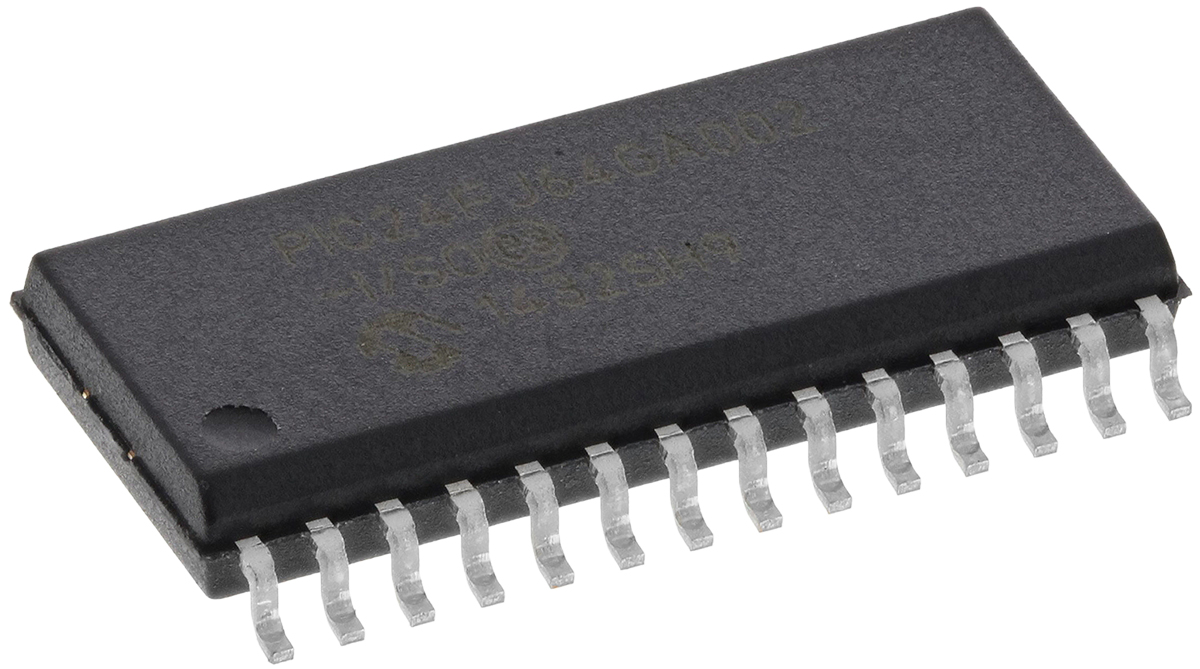 Microchip, 16 bit PIC, PIC24FJ Microcontroller, 32 MHz, 64kB FLASH, 28-Pin SOIC