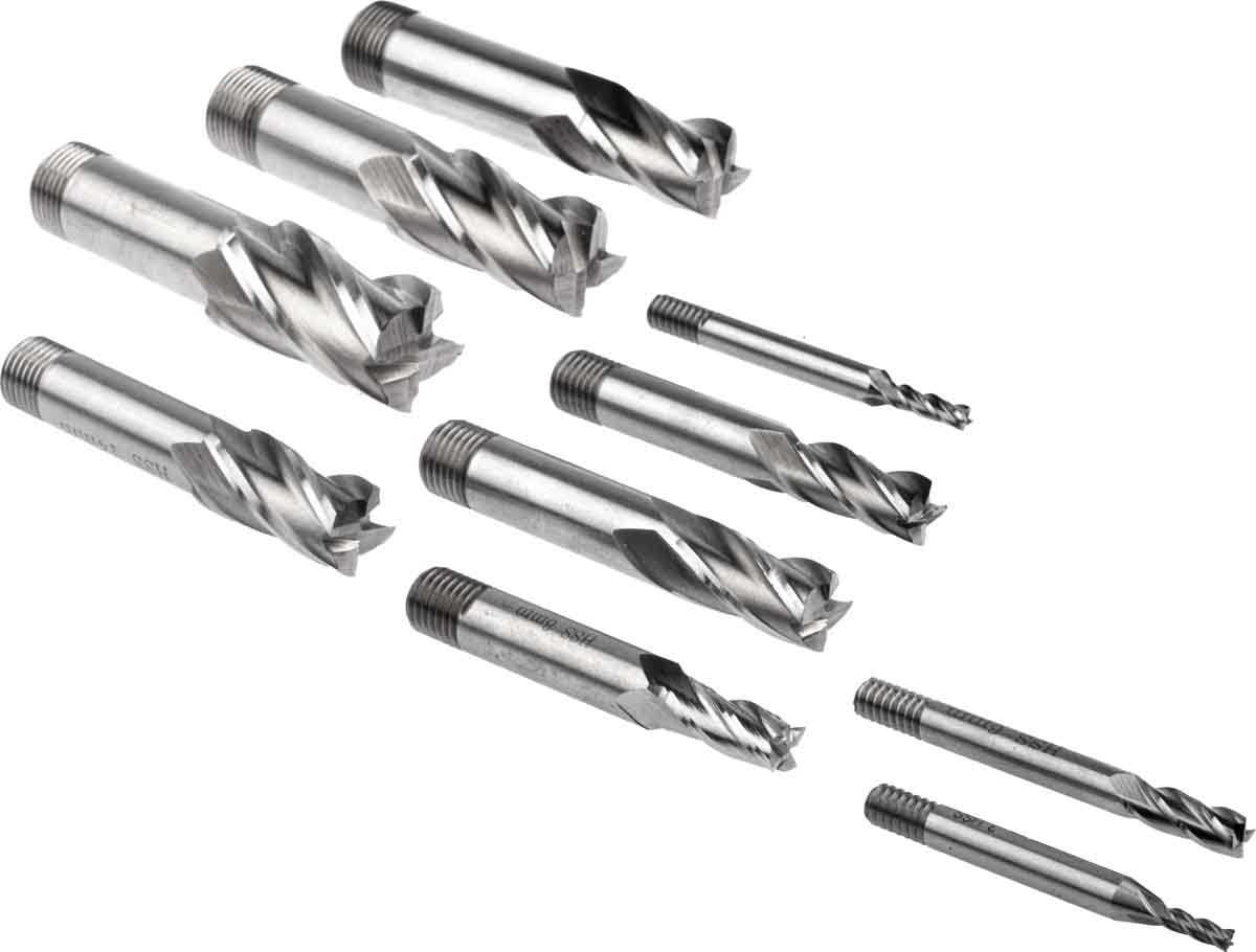 RS PRO End Mill, 3 mm, 4 mm, 6 mm, 8 mm Cutter, HSCo, 6 mm, 12 mm, 16 mm Shank, 9.5 mm, 12.5 mm Cut Length