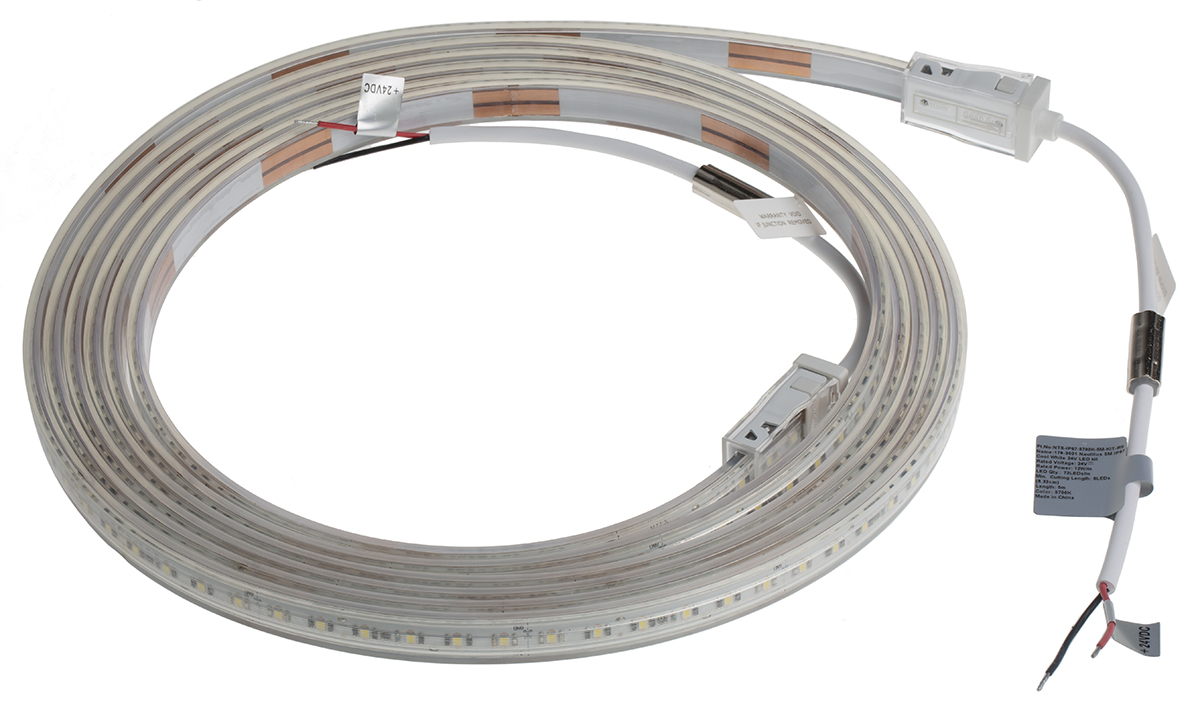PowerLED 24V dc White LED Strip Light, 5700K Colour Temp, 5m Length