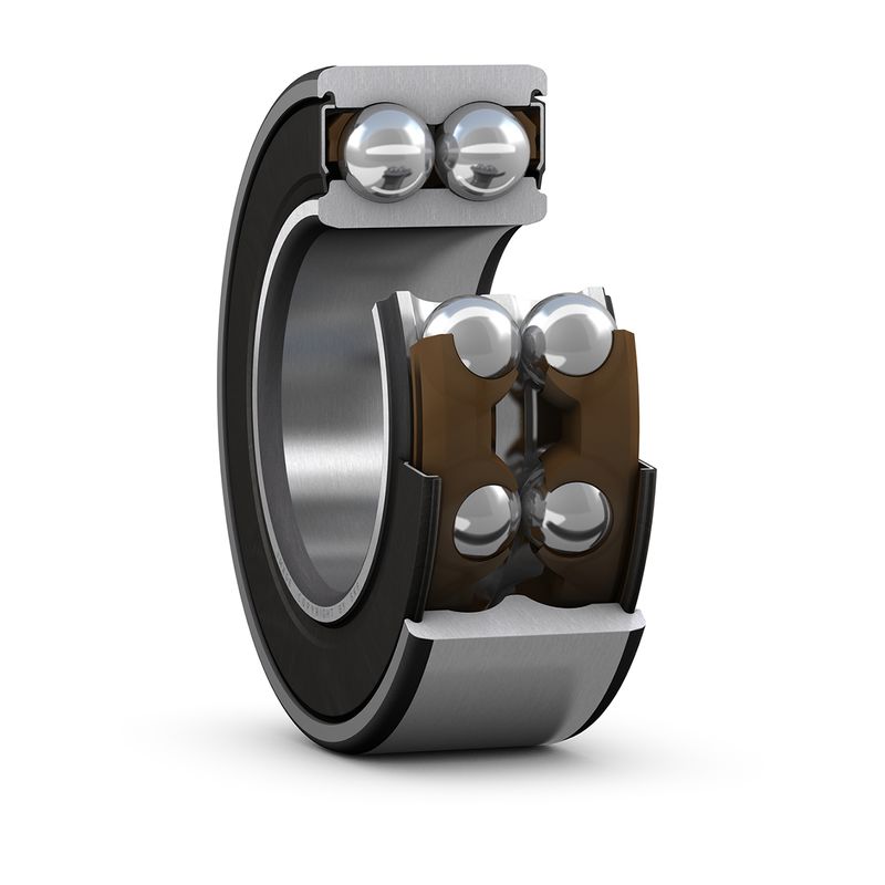 SKF 3309 A-2RS1/MT33 2 Row Ball Bearing - 45 mm ID, 100 mm OD 39.7 mm Race Width