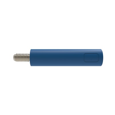 Schutzinger Blue Female Banana Connector, 4 mm Connector, M3 Thread Termination, 32A, 1kV, Nickel Plating
