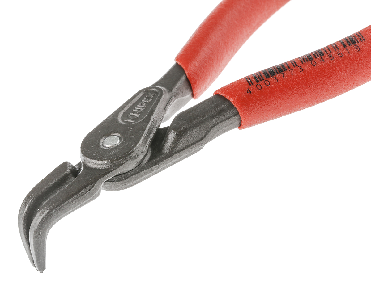 Knipex Circlip Pliers, 130 mm Overall, Angled Tip