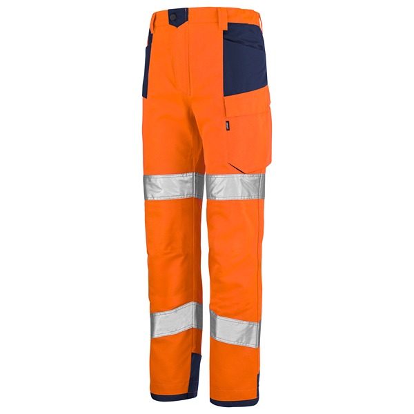 Cepovett Safety 1HVN3PI Hi Vis Trouser Hi-Vis 33.9 to 36.6 in 33.9/36.6 in Leg Length 80cm