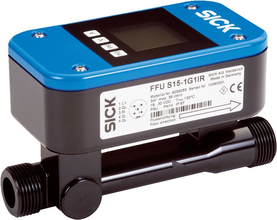 SICK FFU Series Flow Sensor for Liquid, 5 l/min Min, 240 L/min Max