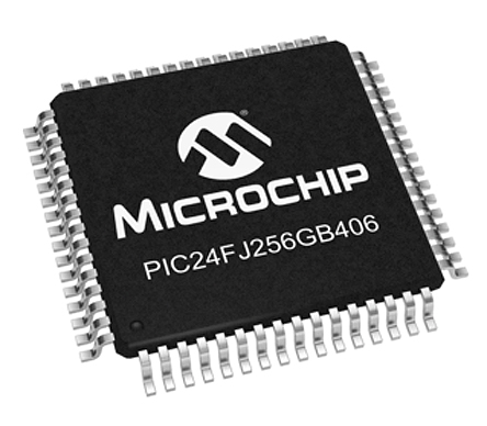 Microchip PIC24FJ256GB406-I/PT, 16 bit PIC, PIC24FJ Microcontroller, 32 MHz, 256kB FLASH, 64-Pin TQFP
