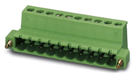 Phoenix Contact, 5.08mm Pitch, IC 2.5/ 3-STF-5.08 EX, 3 Way, , Pluggable Terminal Block, Inverted Plug, Cable Mount,