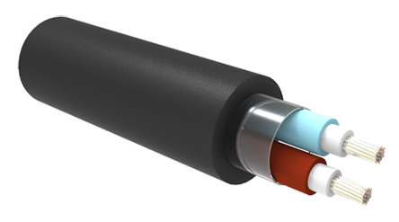TE Connectivity C-Lite 1.5 mm² 2 Core Power Cable, Black Low Smoke Zero Halogen (LSZH), 50m